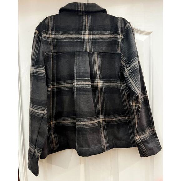 BANANA REPUBLIC Plaid Short Jacket / Shacket - GRAY (Size M) - NWT - Picture 4 of 5